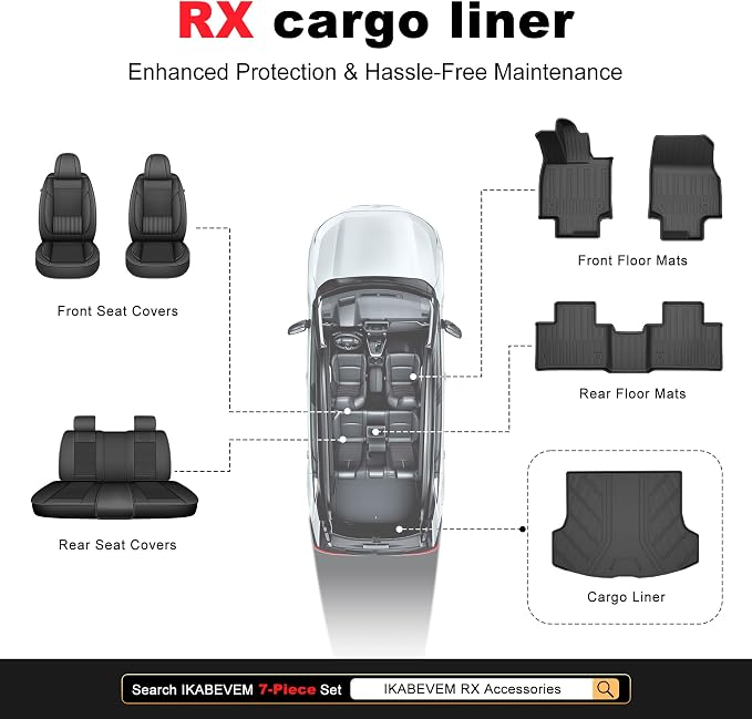 Trunk Mat for Lexus RX350 RX350h RX500h 2023-2026(Not for RX450h+), All-Weather Custom Fit Cargo Liner