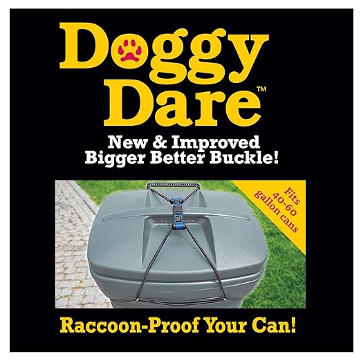 (2 Pack) Doggy Dare Trash Can Lock - Large - Fits 40-60 Gallon Trash Cans - Perfect for Dogs, Raccoons, Opossums - Bungee Cord Design Makes Install Simple (Trash Can NOT Included)
