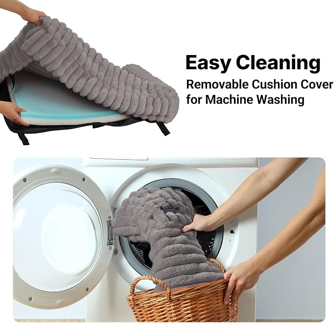Veehoo Elevated Dog Bed with Bolster Cushion, Fluffy Plush Dog Couch Beds for Small Dogs, Cats, Washable Raised Pet Cot with Non-Slip Feet for Indoor or Patios Use, 24 x 18 Inches, Grey
