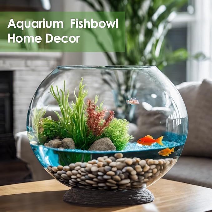 Craft And Party, Glass Bubble, 6" Height x 8" Width Glass Fish Bowl Vase, Bubble Bowl vase for Terrarium, Flower vase Centerpiece