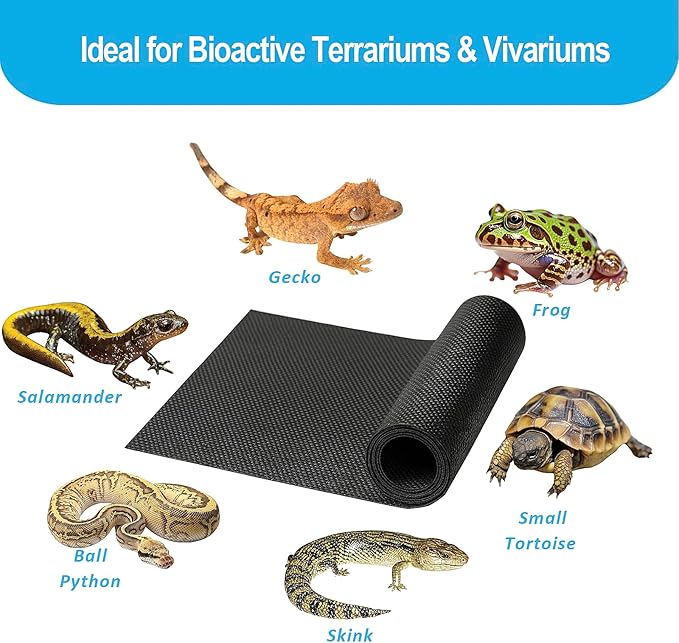 2Pcs 36"x18"Reptile Terrarium Substrate Barriers, Bioactive Terrarium Supplies, Reptile Tank Accessories for Geckos, Snakes, Lizards, Frogs, Tarantula, Newts, Salamanders, Skinks