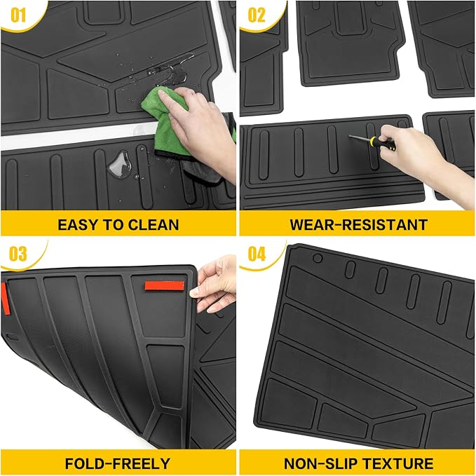 Trunk Mat & Backrest Mat for 2025 2026 Ford Expedition/Lincoln Navigator Standard 7 Seats(Not for Max/L Models), Rear Seat Back Cover Cargo Liner Only for 25 26 Expedition/Navigator Accessories