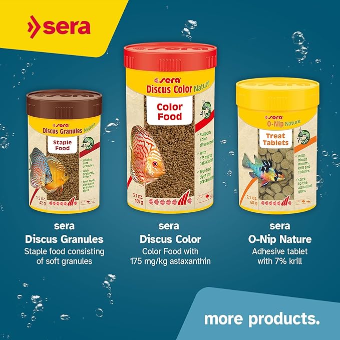 sera Discus ImmunPro Nature 4 oz. | Complete Growth Food for Discus Fish | with Probiotics & Astaxanthin | No Dyes & Preservatives Consisting of Soft Granules | Supports Immune System