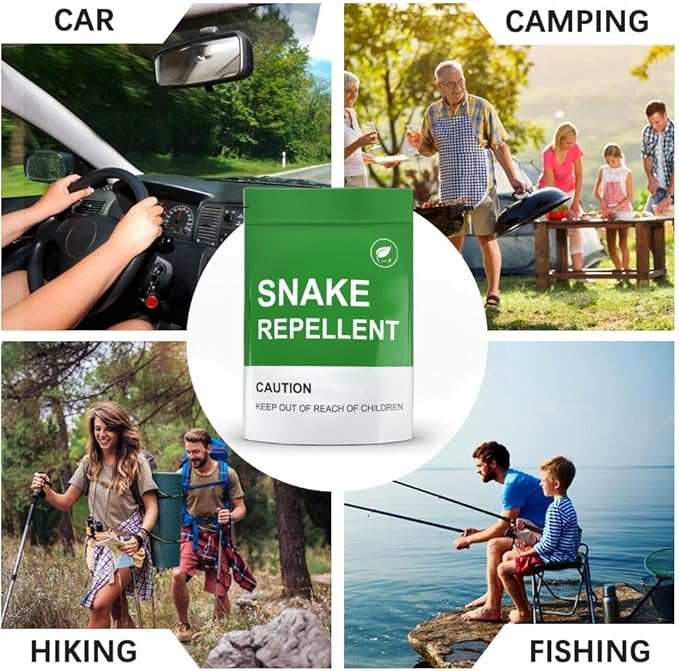 AJOQFKTD Snake Repellent for Yard, Snake Repellent Outdoor, Snake Away Repellent for Outdoors Pet Safe, Backyard Snakes Deterrent, Copperhead Snake Repeller (1 Ounce (Pack of 8))