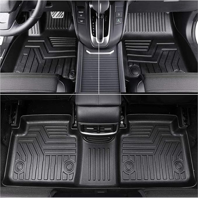 Camry Floor Mats Compatible with 2018-2024 Toyota Camry FWD Models, Non Hybrid or AWD Models,All Weather 3D Tech Waterproof Durable Anti-Slip TPE Floor Liners 1st & 2nd Row Custom-fit Set Accessories