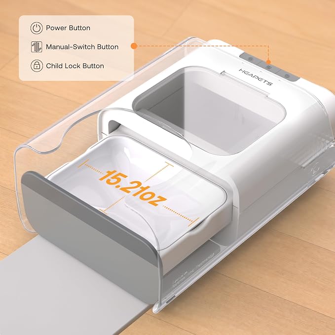 RFID Automatic Cat Feeder with Collar Sensor, Anti-Stealing Food Dispenser with Sealed Lid for Wet Dry Food and Different Diet for Multi-Pet Home, Auto Pet Feeder for Cats & Small Dogs, White