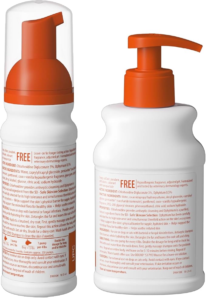 DOUXO S3 PYO Combo Set - Shampoo (6.7 oz) & Mousse (5.1 oz)