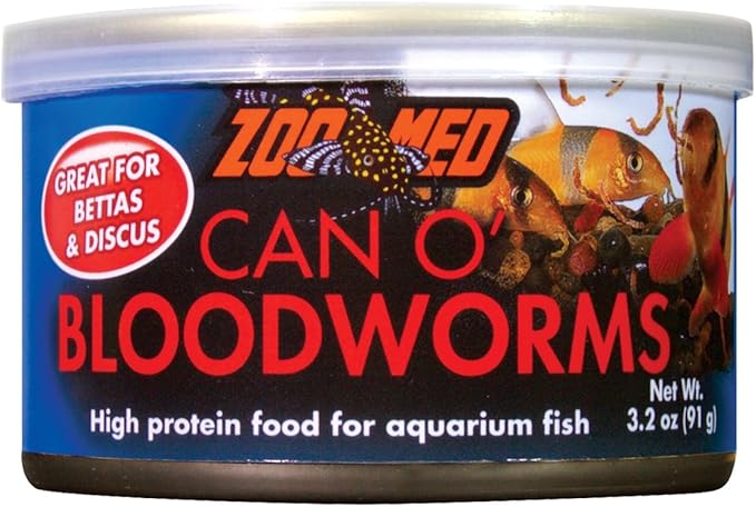 Zoo Med 78065 Can O' Bloodworms, 3.2 oz,Black