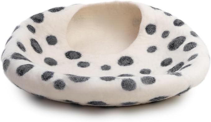 Luxurious Merino Wool Cat Cave - Cats Curl Into Instantly - Foldable Hideaway Pod for Indoor Cats - Felt Kitten Pet Enclosure - Covered Cat House by Woolygon