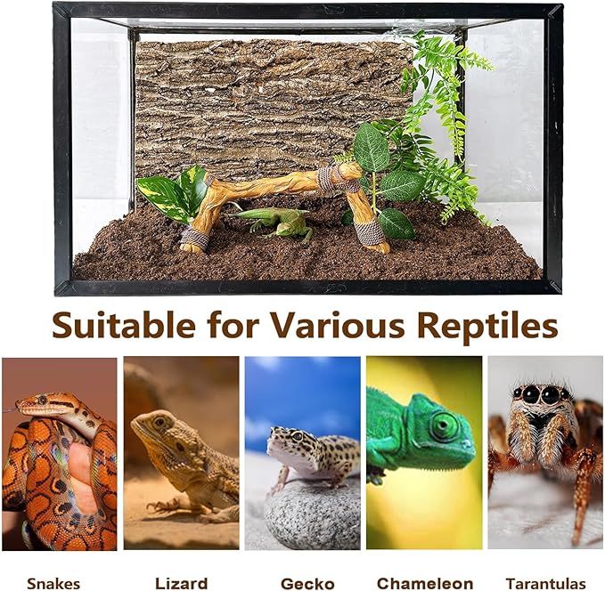 Tfwadmx Snake Climbing Branch,Resin Reptile Wood Trunk Branches Decor,Reptile Terrarium Climbing Accessories Decoration for Geckos, Lizards,Tarantulas,Hermit Crab,Frogs