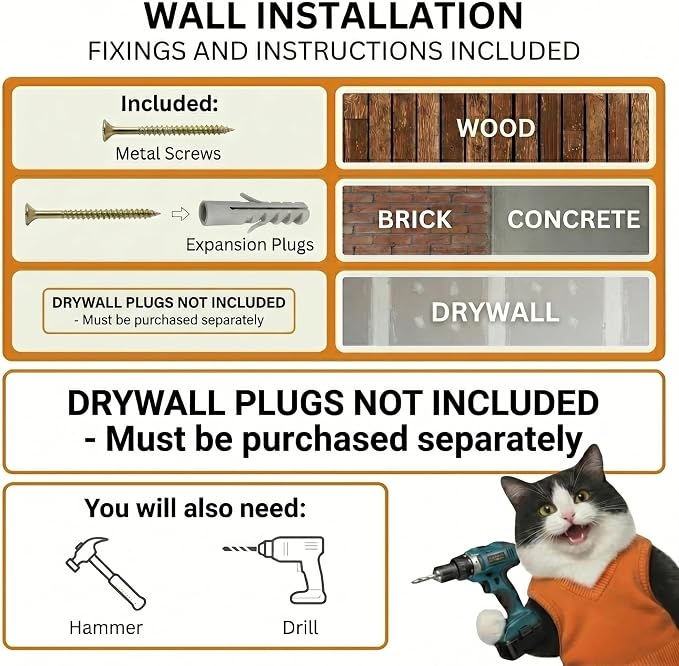 INICIO Cat Shelves - Feeding Shelf with 3 Cat Wall Steps - Natural Wood | Cat Wall Shelves with Wall Mounted Cat Food Bowls - Dog Proof Feeding Station and Convenient Feeder for Cats up to 15lbs