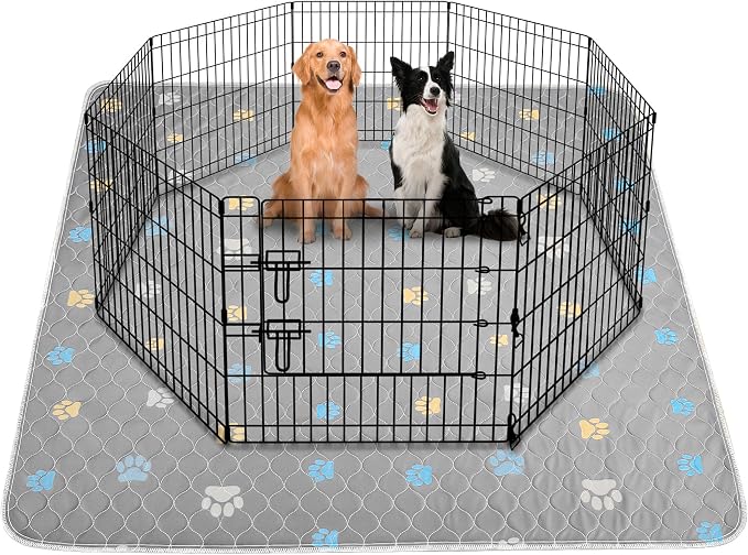 Aitmexcn Washable Pee Pads for Dogs, 2 Large Puppy Pads, 36'' x 41'' | Highly Absorbent, Waterproof Layer, Machine Washable, Non-Slip Bottom, For Playpens and Senior Dogs