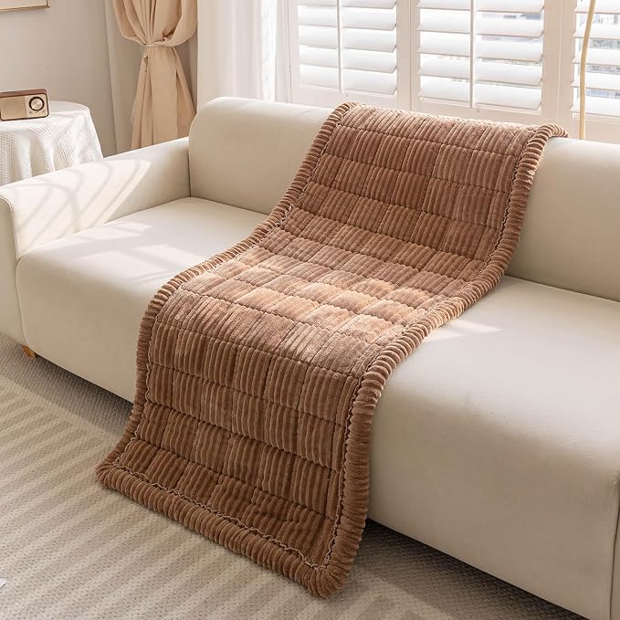 Couch Cover for Dogs Washable, Non-Slip Pet Couch Covers for Sofa, Fuzzy Dog Couch Cover Blanket for Furniture Protector (Z-Coffee, 27.6" x 70.9"/70 x 180cm)