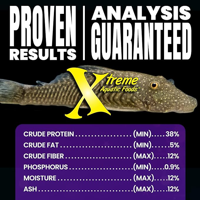 Xtreme Scrapers Wafers - Premium 14mm Fast-Sinking Fish Food – Nutrient & Cellulose Rich Ideal for Nocturnal Feeders, Catfish, Plecostomus Species, and Loaches – USA Farm Grown (5oz)