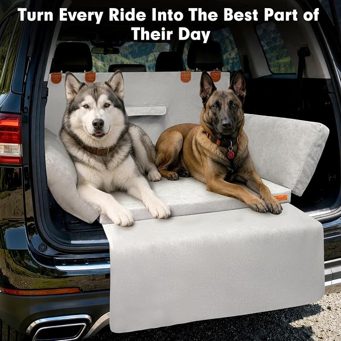 SUV Cargo Liner for Dogs, Orthopedic SUV Dog Bed, Extra Large | Waterproof pet cargo cover with bumper flap protector, scrachproof non-slip dog cargo liner for SUV, 45 x 36 in
