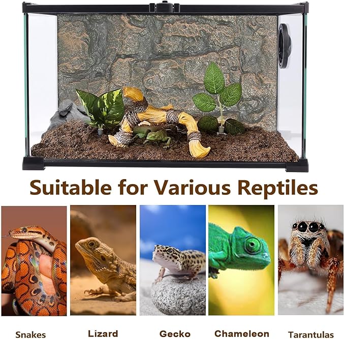 Tfwadmx Snake Climbing Branch, Reptile Climbing Decor Resin Reptile Climbing Wood Branches, Gecko Tank Branches Decor for Lizards, Tarantulas, Hermit Crab, Frogs