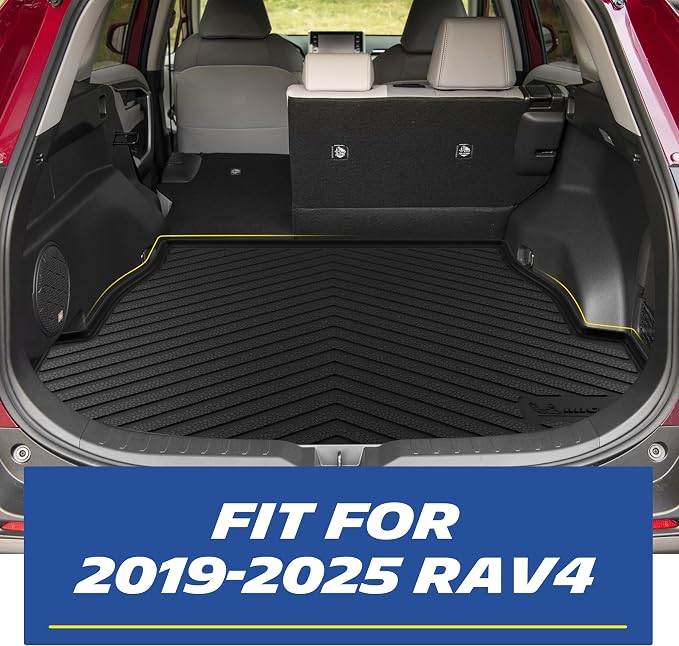 Michelin Vehicle Mats, Premier Series All-Weather TPE Custom Fit Liner for Toyota RAV4 Hybrid 2019-2025 Floor Mats A(3 Piece)