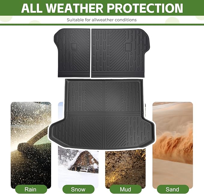 Cargo Liners for 2023-2026 Kia Sportage with Subwoofer, Trunk Mat with Seat Back Cover Accessories All Weather Rear Cargo Mat Backrest Protector(Only for SX X-Pro Models)