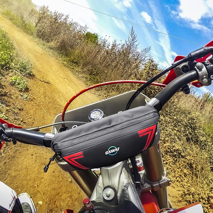 Upgrade Motorcycle Handlebar Bag, Universal Waterproof Motorcycle Tool Bag, Bicycle Front Storage Bag Fit for SURRON LIGHT BEE X, S X160, X260, Talaria Sting Segway Electric Dirt Bike