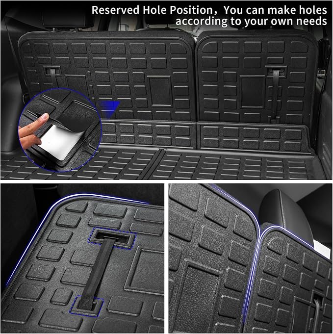 Rongtaod Cargo Mat Compatible with 2018-2023 Chevrolet Traverse (Fit 2024 Traverse Limited) Trunk Mat Trunk Liner Cargo Liner Back Seat Cover 2023 Chevy Traverse Accessories (Backrest Mats+Trunk Mat)