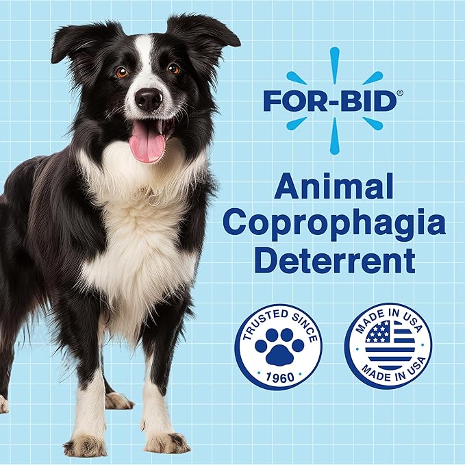 For-Bid Stool Eating Deterrent for Dogs & Cats – Vet-Recommended Coprophagia Deterrent for Dogs for 50+ Years – Effective, Pet Safe, Helps Reduce Odors & Won't Alter Food Taste – Made in The USA
