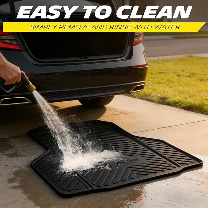 Michelin Vehicle Mat, All-Weather TPE Custom Fit Liner for Tesla Model Y 5 Seat Floor Mats 2025-2027 (6 Piece), Premier