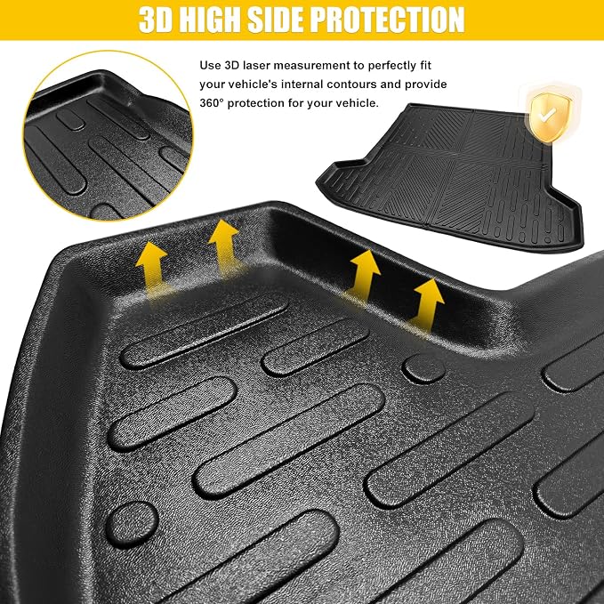 Trunk Mat & Backrest Mat for 2022-2025 Hyundai Tucson All Weather Cargo Mat Rear Back Seat Trunk Liner Only Fit with Optional Bose Premium Audio System (Not fit PHEV or N Line)