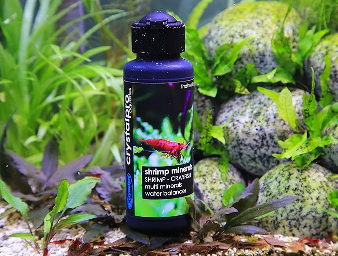 Crystalpro Shrimp Minerals 4.2 Oz β Liquid Aquarium Salt & Trace Elements for Freshwater Shrimp Tanks β Supports Caridina & Neocaridina β Molting & Breeding Additive β Invertebrate Tank Conditioner