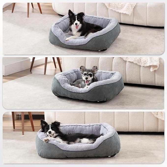 Large Dog Beds for Large Dogs Washable, Rectangle Dog Beds Large Sized Dog, Orthopedic Dog Bed, Warming Soft Sleeping Puppy Bed Durable Pet Bed with Anti-Slip Bottom L(35"x25"x10")
