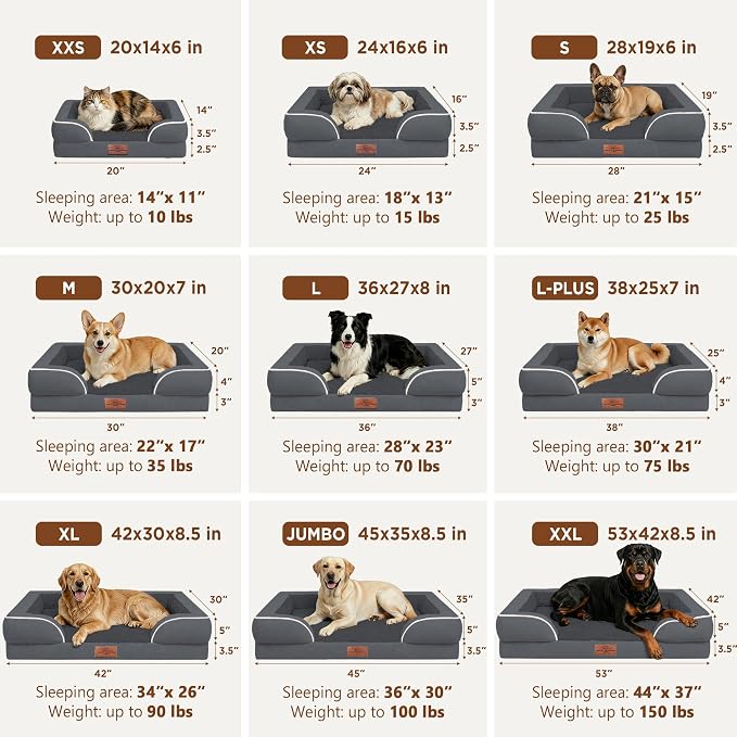 Comfort Expression Waterproof Orthopedic Dog Bed for Medium Size Dog | Supportive Egg Crate Foam Medium Pet Bed with Removable Bolster, Dog Couch with Washable Cover & Non-Slip Bottom, 28x19 Inch