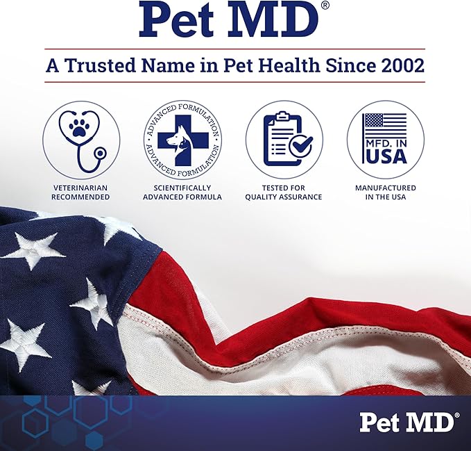 Pet MD Otic-Clean Dog Ear Cleaner - Veterinarian-Formulated Otic Ear Solution for Dogs & Cats - Pet Ear Cleaner for Itch, Odor, & Wax Buildup - Deodorizing Cat Ear Cleaner Solution - 1 Gallon