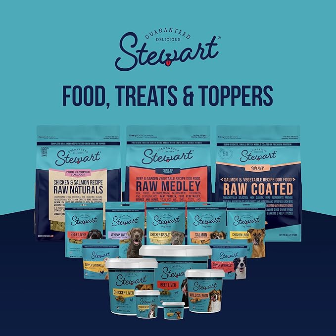Stewart 100% Chicken Breast Dog Treats, 3 oz Tub, ~55 Pieces, Freeze Dried Raw, Single Ingredient, 74% Protein Training Treats or Meal Topper, Grain Free, Gluten Free