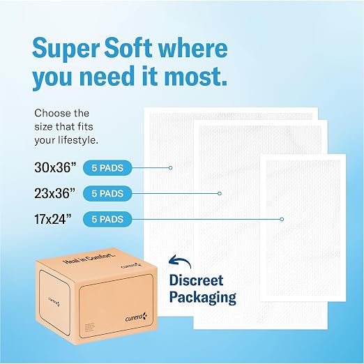 Chucks Super Soft Variety Pack - 3 Sizes - 15 Disposable Underpads - The Right Size for Every Need - (17X24", 23X36", 30X36") - Sample Our Range of Sizes or Pack Them for Your Trip | 17x24, 23x36, 30x36 Extra Absorbency Chux Bed Pads, Disposable Pee Pa...
