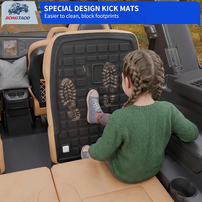 Rongtaod Floor Mats Compatible with 2020-2025 Hyundai Palisade 7 Seats Cargo Mat 2nd&3rd Row Kick Mat 2024 Palisade Accessories (2nd Row Backrest Mat+Trunk Mat with Backrest Mat+Floor Mats)