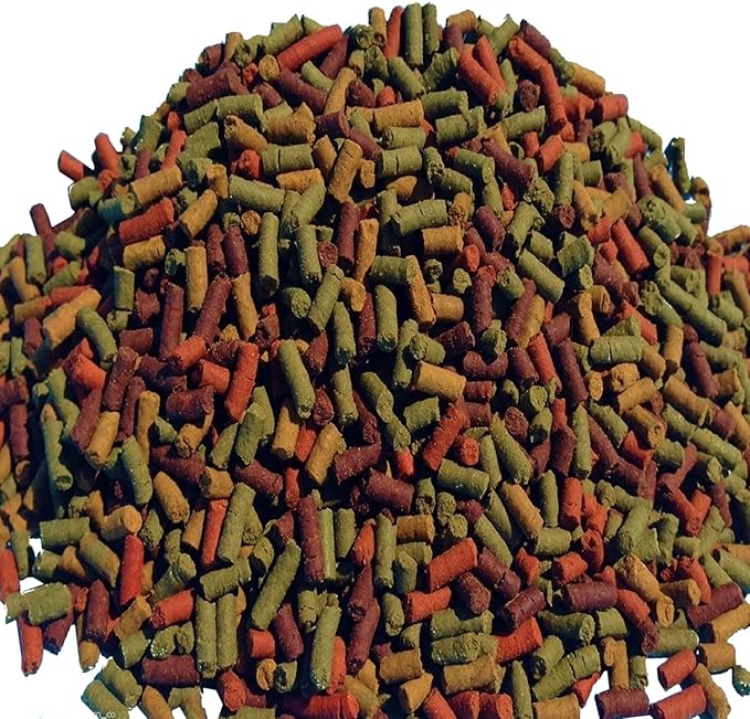 Aquatic Foods Inc. 4-Type Tropical Mix Sticks of Beef Heart, Color Enhancing, Egg Calcium & Vegetable 1/8" x 7/16" Sticks for Cichlids, Plecos, Shrimp, Snails, Crabs, All Tropical Fish…1/2-lb