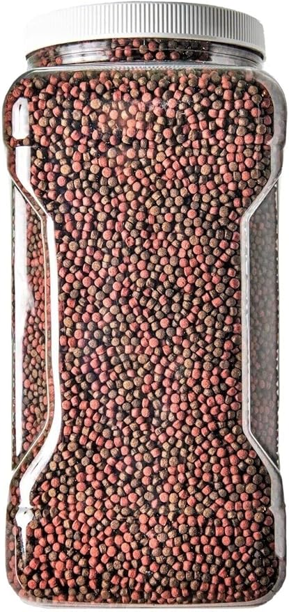Aquatic Foods Inc. 3mm California Blackworm & Beef Heart Floating Pellets, for Discus, Cichlids All Tropicals, Koi and Pond Fish…1-lb & 6oz Med Jar