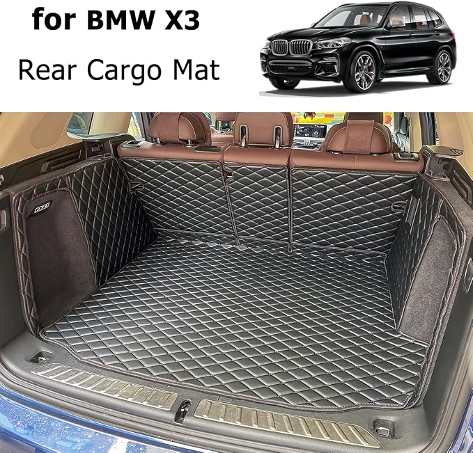 Cargo Mat for 2018-2024 BMW X3 G01 Trunk Mat | Cargo Liners Includes Rear Left and Right Side Panels, (Not Fit X3 xDrive 30e)