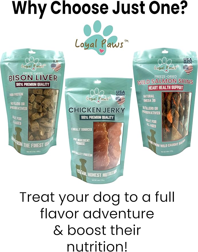 Wild Salmon Skin Dog Treats, USA Made, Freeze-Dried, Heart Health Support, Natural Omega-3, Preservative Free, 4 oz
