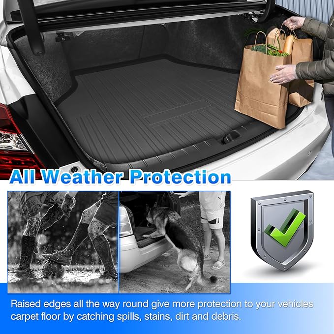 Cartist Cargo Liner Fits for Honda Accord 2013 2014 2015 2016 2017, All Weather Rear Trunk Mat for Accord Accessories Heavy Duty Car Cargo Mat