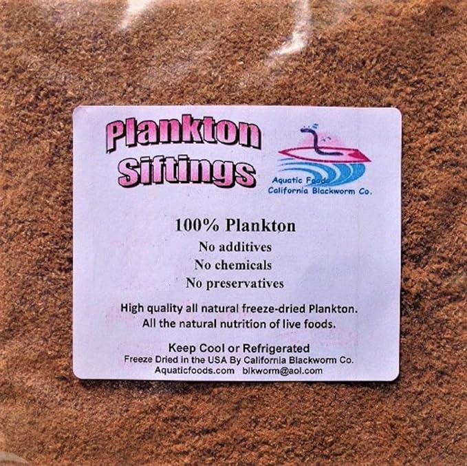 Aquatic Foods Inc. Freeze Dried Pacific Plankton Semi Powdered Siftings for Fry, Babies, Small Fish and DIY Fish Food Makers - 1-lb