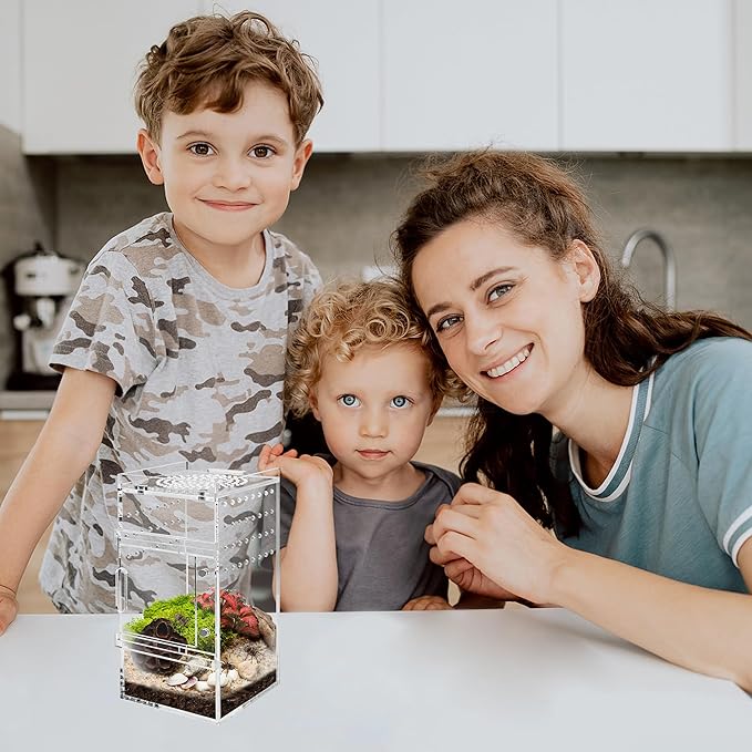 Acrylic Jumping Spider Enclosure Tarantula Enclosure, Full Transparency Spider Enclosure Spider Terrarium Jumping Spider Habitat, Insect Terrarium Bug Enclosure, Arboreal Tarantula Enclosure