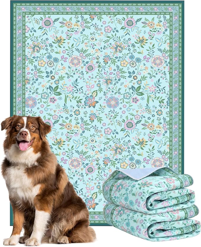 Washable Pee Pad for Dogs, 1 Pack Extra Large Puppy Pads, 72"x72" | Super Absorbent, WaterProof & LeakProof, Non-Slip Bottom, Machine Washable, For Floors, Couches, Crates, Playpen, Cars