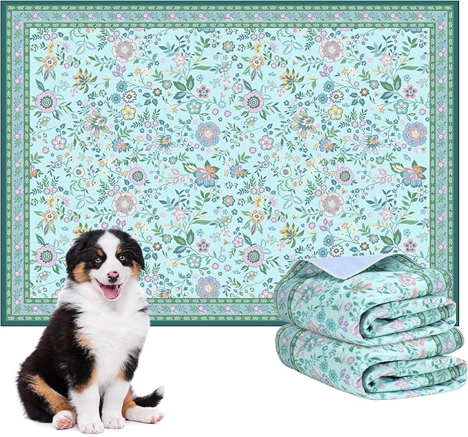 Washable Pee Pads for Dogs, 2 Pack Reusable Puppy Pads, 24"x36" | Super Absorbent, WaterProof & LeakProof, Non-Slip Bottom, Machine Washable, For Floors, Couches, Crates, Playpen, Cars