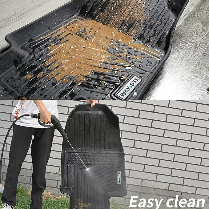 Floor Mats Fits 2024 2025 2026 Dodge Ram ProMaster EV, TPE All Weather Protection Car Front Row Mats, Black mat Accessories(Not Fit for Fuel)