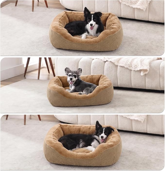 Small Dog Bed for Small Dogs, Orthopedic Warming Soft Calming Sleeping Durable with Anti-Slip Bottom