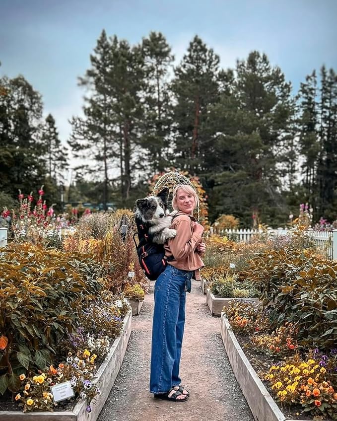 Maxine One Dog Backpack Carrier for Medium Dogs (Black) | Adjustable & Ergonomic Pet Carrier, Built to be Safer, Hands Free Travel & Hiking, Front Facing, Featured in Wired Magazine