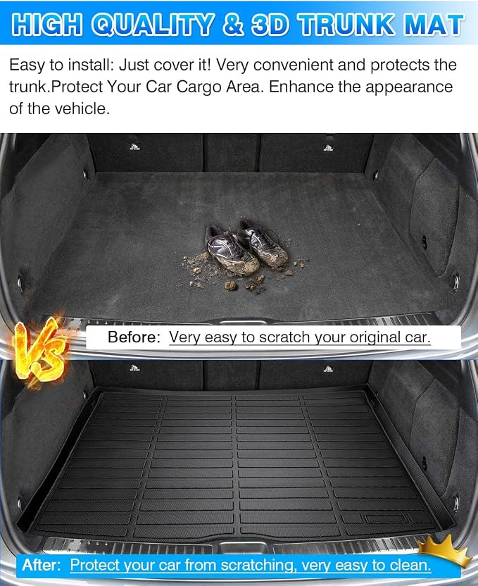 Cartist Cargo Liner Fits for 2020-2025 2026 GLE Class 5 Passenger All Weather Rear Trunk Mat for GLE Accessories 3D High Side Waterproof Black TPE