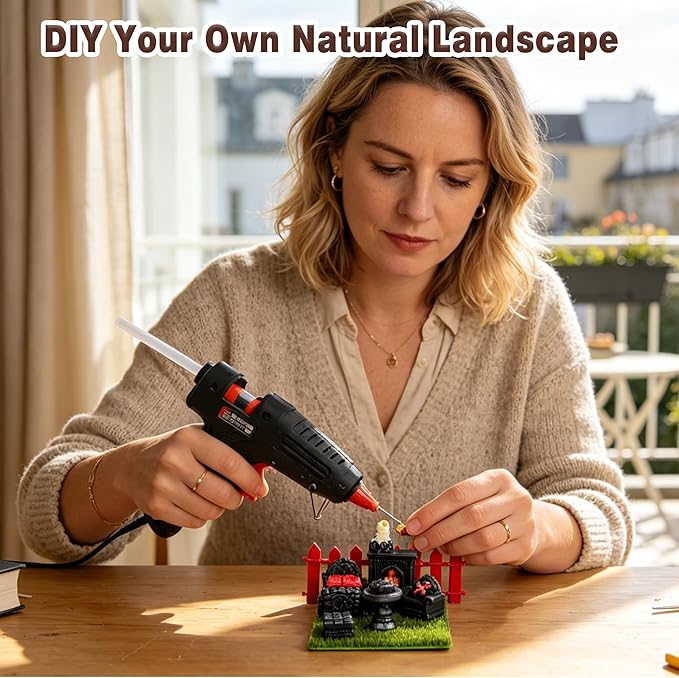 19-in-1 Jumping Spider Enclosure Accessories Kit, Terrarium Decor Set with Furniture, Plants, Hideouts, Moss, Climbing Rope & Net for Tarantula Habitat (No Glue/Enclosure)