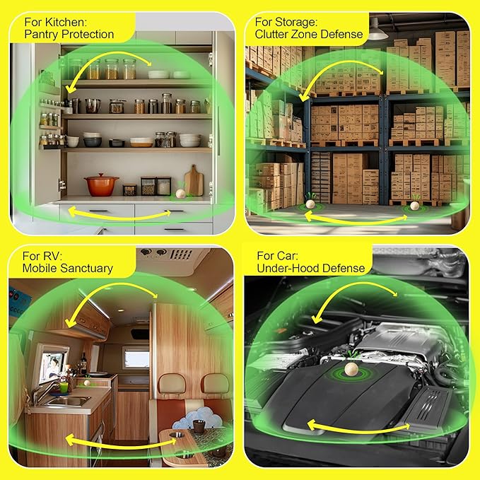 Peppermint Rodent Repellent Balls 12 Pack,Mouse Repellent for Longer Lasting Scent | Indoor, Outdoor, Car Engine Protection | Mice, Rat Deterrent for Home, Garage, Attic | Pet & Kid Safe