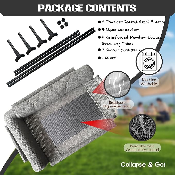 Raised Dog Bed for Small Dogs,Cooling Elevated Bolster Dog Cot,Indoor Outdoor Breathable Mesh Dog Hammock with Metal Frame,Dog Sofa Camping Dog Bed (31.5" L x 23.62" W x 6.69" H)